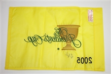Ken Venturi's Personal 2005 The President's Cup Embroidered Flag Signed by Fred Couples JSA ALOA
