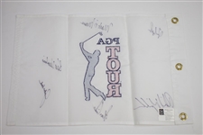 Ken Venturi's Personal Multi-Signed PGA Tour Embroidered Flag JSA ALOA