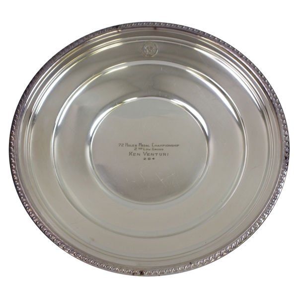 Ken Venturis 1950 Northern California Golf Association 2nd Low Gross Tray/Platter