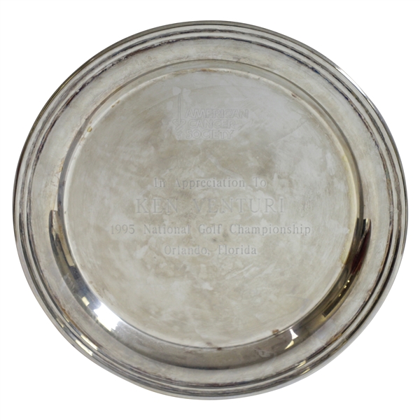 Ken Venturis 1995 National Golf Championship American Cancer Society Appreciation Tray