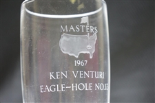 Ken Venturi's 1967 Masters Tournament Hole No. 13 Crystal Eagle Glass