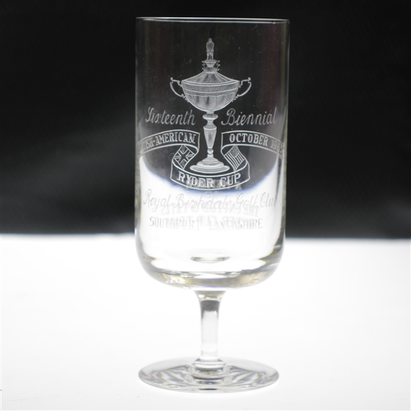 Ken Venturis 1965 Ryder Cup at Royal Birkdale Golf Club US Team Member Glass