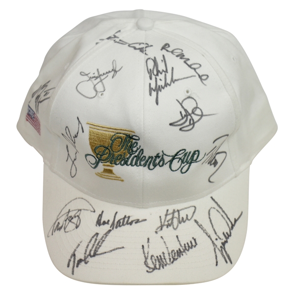 Ken Venturis 2000 The Presidents Cup Full US Team Signed Hat JSA ALOA
