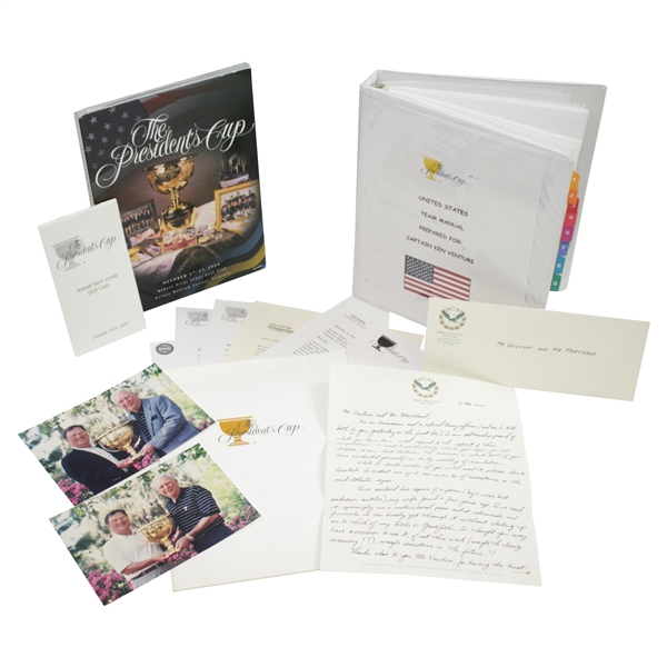 Ken Venturis 2000 The Presidents Cup US Captain Team Manual with Letters, Photos, Itineraries, etc.