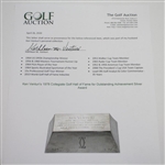 Ken Venturi's 1978 Collegiate Golf Hall of Fame for Outstanding Achievement Award