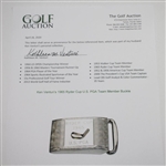 Ken Venturi's 1965 Ryder Cup at Royal Birkdale United States Team Member Sterling Belt Buckle