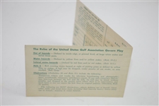 Ken Venturi's Unused 1964 US Open at Congressional Country Club Official Scorecard