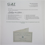 Ken Venturi's Unused 1964 US Open at Congressional Country Club Official Scorecard