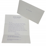 Ken Venturis Congratulatory Typed Letter from Frank Sinatra with Envelope - 2/8/1988