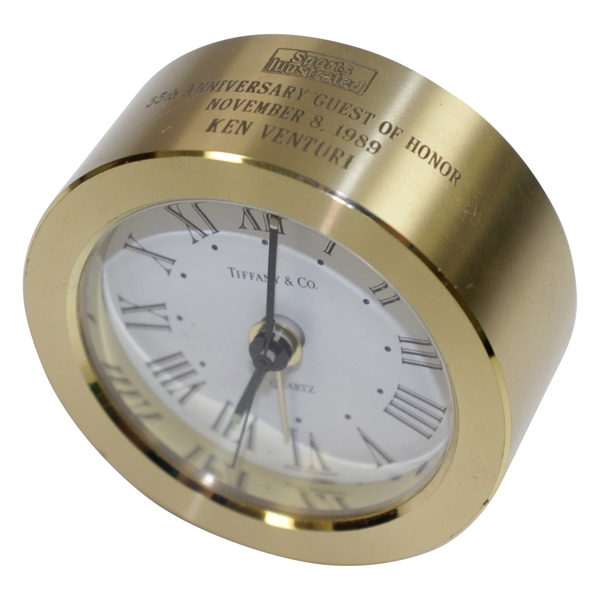 Ken Venturis Sports Illustrated 35th Anniversary Guest of Honor Tiffany & Co. Clock - 1989