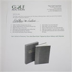 Ken Venturi's Personal Byron Nelson Signed 'The Little Black Book' with Slipcover JSA ALOA
