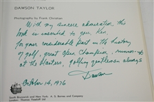 Ken Venturi's 'The Masters: Profile of a Tournament' Book Signed & Inscribed by Taylor JSA ALOA