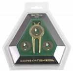 Ken Venturis Personal Gene Sarazen Happy 93rd Birthday Divot Tool & Two Ballmarkers