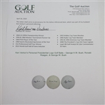 Ken Venturi's Personal Presidential Logo Golf Balls - Ronald Reagan, George H.W. Bush, & George W. Bush