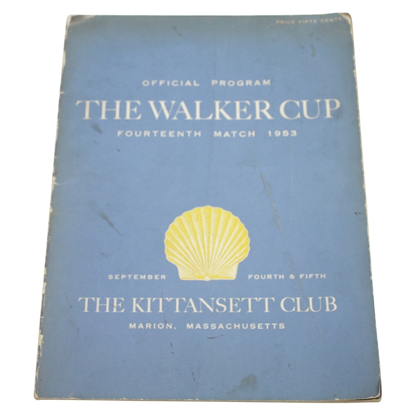 Ken Venturis Personal 1953 The Walker Cup at The Kittansett Club Official Program