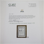 PGA Citation & Award of Merit to Dow Finsterwald - December 12, 1978