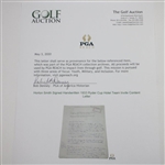 Horton Smith Signed Handwritten 1933 Ryder Cup Hotel Team Invite Content Letter JSA ALOA