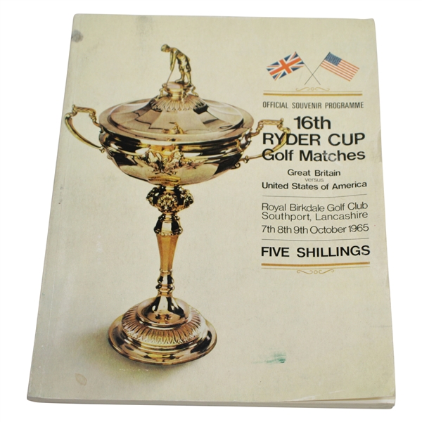 Ken Venturis Personal 1965 Ryder Cup at Royal Birkdale Official Program
