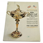 Ken Venturis Personal 1965 Ryder Cup at Royal Birkdale Official Program