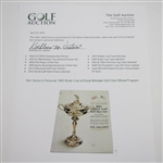 Ken Venturi's Personal 1965 Ryder Cup at Royal Birkdale Official Program