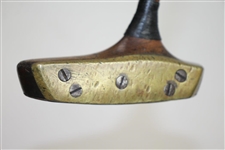 J.W. Watson Socket Headed Mallet Putter with Screwed Brass Plate Face & Sole
