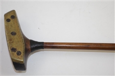 J.W. Watson Socket Headed Mallet Putter with Screwed Brass Plate Face & Sole