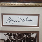 Bobby Jones, Demaret, Hogan, & Nelson Signed Cuts with Surrounding 1940's Sepia Photo of Group JSA ALOA