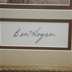 Bobby Jones, Demaret, Hogan, & Nelson Signed Cuts with Surrounding 1940's Sepia Photo of Group JSA ALOA