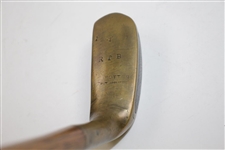 R.T.B. Brass Head Putter with Wood Face Insert - Pat. Applied
