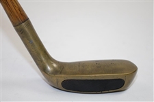R.T.B. Brass Head Putter with Wood Face Insert - Pat. Applied