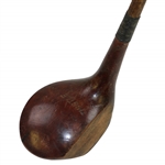 Vintage Thistle Wood Spoon with Lines Face - No Shaft Stamp