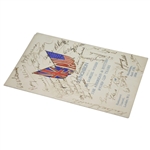 1929 Ryder Cup American & British Teams Signed Menu Including Samuel Ryder - Rare JSA ALOA
