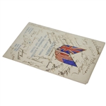 1929 Ryder Cup American & British Teams Signed Menu Including Samuel Ryder - Rare JSA ALOA