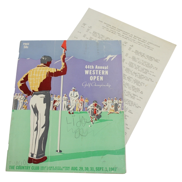 1947 Western Open at The Country Club Program & Pairing Sheet - Rod Munday Collection