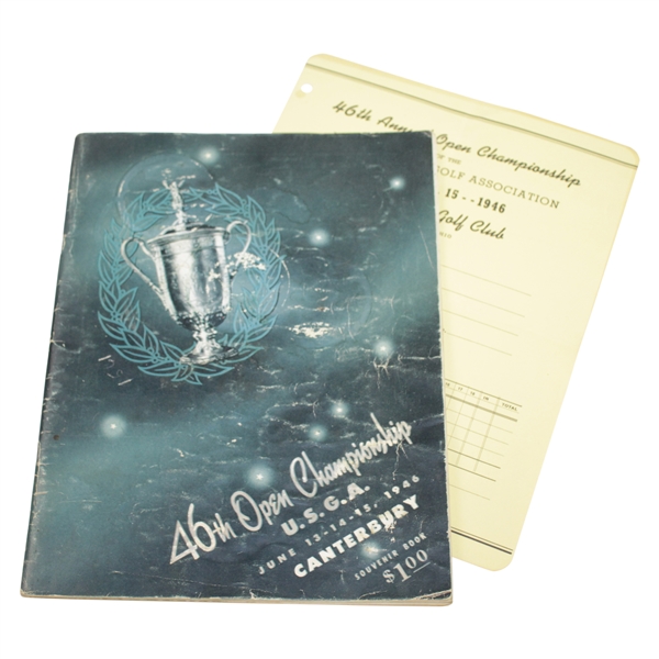 1946 US Open at Canterbury Program with Scores Sheet - Rod Munday Collection
