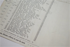 1947 US Open at Saint Louis Country Club Saturday Pairings Sheet  - Rod Munday Collection