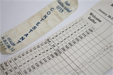1936 Santa Catalina Island Open Contestant Ribbon with Scorecard  - Rod Munday Collection