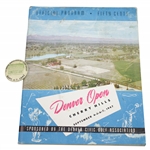 1947 Denver Open at Cherry Hills Program & Contestant Badge  - Rod Munday Collection