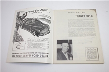 1947 Denver Open at Cherry Hills Program & Contestant Badge  - Rod Munday Collection