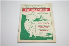 1947 Bing Crosby Pro-Am Program, Contestant Badge, Scorecard, & Pairing Sheet  - Rod Munday Collection