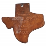 1948, 1949, & 1950 Texas Open Contestant Badge, Guest Badge, & Contestant Bag Tag - Rod Munday Collection