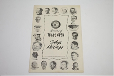 1949 Texas Open at San Antonio Contestant Badge & Pairing Sheet - Rod Munday Collection