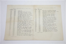1949 Texas Open at San Antonio Contestant Badge & Pairing Sheet - Rod Munday Collection