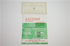 1950's Eastern Open Tickets, Contestant Badges, Program, Pairing Sheets - Rod Munday Collection