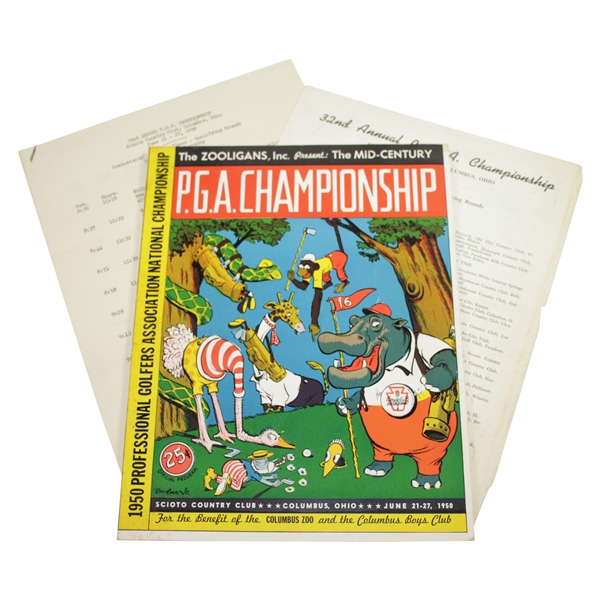 1950 PGA Championship at Scioto CC Program- Chandler Harper - Rod Munday Collection