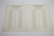 1951 PGA Championship at Oakmont Program, Pairing Sheets, Scorecard, & Guest Badges - Rod Munday Collection