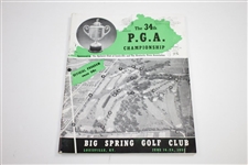 1952 PGA Championship at Big Spring GC Program, Scorecard, Pairing Sheets - Rod Munday Collection