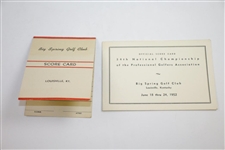 1952 PGA Championship at Big Spring GC Program, Scorecard, Pairing Sheets - Rod Munday Collection
