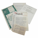 1952 PGA Championship at Keller GC Letters, Qualifier Scorecard, & Pairing Sheet - Rod Munday Collection