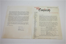 1952 PGA Championship at Keller GC Letters, Qualifier Scorecard, & Pairing Sheet - Rod Munday Collection